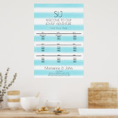 Minimale Logo Waterverf Stripes Poster (Keuken)
