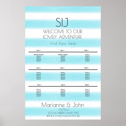 Minimale Logo Waterverf Stripes Poster (Voorkant)