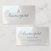 Minimale logo zwart-wit elegant visitekaartje (Voorkant / Achterkant)