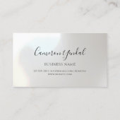 Minimale logo zwart-wit elegant visitekaartje (Achterkant)