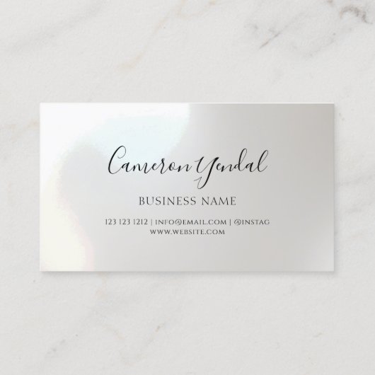 Minimale logo zwart-wit elegant visitekaartje (Achterkant)