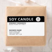 Minimale logo zwarte witte zige kaars etiket (Insitu)