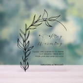 Minimale loof boog ringen opwarming bruiloft acryl bord (Neutraal)