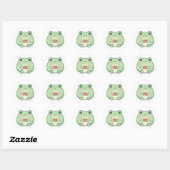 Minimale Love Frog Sticker Cute Frog met Hart  (Vel)