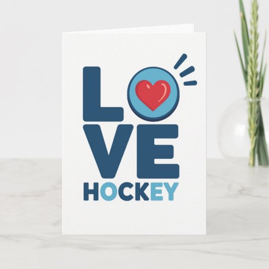 Minimale Love Hockey Kaart (Voorkant)
