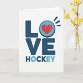 Minimale Love Hockey Kaart (Gele Bloem)