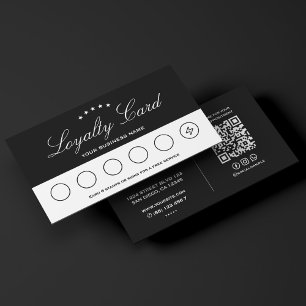 Minimale loyaliteitsafspraak Zwart Wit Punch Visitekaartje