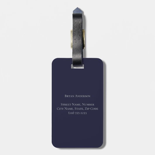 Minimale luchtvaart bagagelabel (Achterkant verticaal)