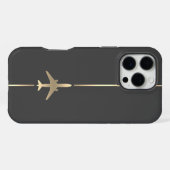 Minimale luchtvaart iPhone hoesje (Achterkant horizontaal)