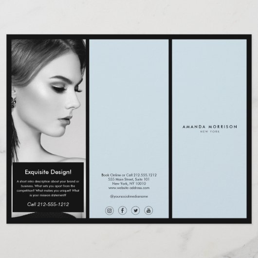 Minimale Luxale Boutique Black/Blue Brochure (Voorkant)