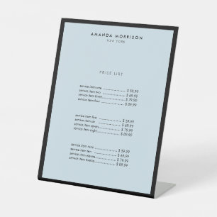 Minimale Luxale Boutique Black/Blue Reclamebord Met Voetstuk
