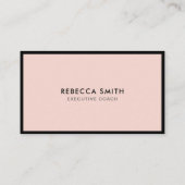 Minimale Luxale Boutique Black/Blush Pink Visitekaartje (Achterkant)