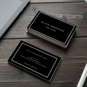 Minimale Luxale Boutique Black/Ivory Business C Visitekaartje
