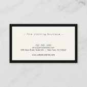 Minimale Luxale Boutique Black/Ivory Loyalty Visitekaartje (Achterkant)