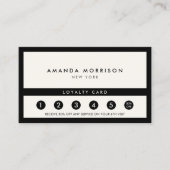 Minimale Luxale Boutique Black/Ivory Loyalty Visitekaartje (Voorkant)