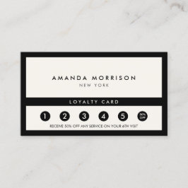 Minimale Luxale Boutique Black/Ivory Loyalty Visitekaartje