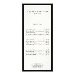Minimale Luxale Boutique Black/Ivory Reclamekaart