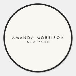 Minimale Luxale Boutique Black/Ivory Ronde Sticker