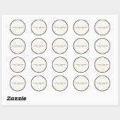 Minimale Luxale Boutique Black/Ivory Ronde Sticker (Vel)