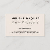 Minimale Luxale Boutique Black/Ivory Square Busi Visitekaartje (Achterkant)