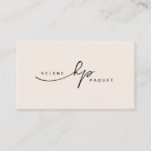 Minimale Luxale Boutique Black/Ivory Square Busi Visitekaartje (Voorkant)