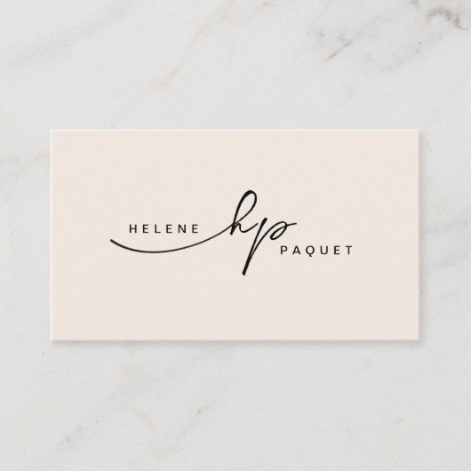 Minimale Luxale Boutique Black/Ivory Square Busi Visitekaartje (Voorkant)