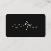 Minimale Luxale Boutique Black/Ivory Square Busi Visitekaartje (Voorkant)