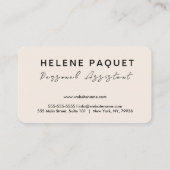 Minimale Luxale Boutique Black/Ivory Square Busi Visitekaartje (Achterkant)