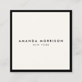 Minimale Luxale Boutique Black/Ivory Vierkante Visitekaartje