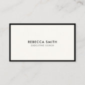 Minimale Luxale Boutique Black/Ivory Visitekaartje (Achterkant)