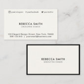 Minimale Luxale Boutique Black/Ivory Visitekaartje (Voorkant / Achterkant)