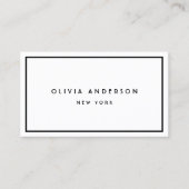 Minimale Luxale Boutique Black/Ivory Visitekaartje (Voorkant)