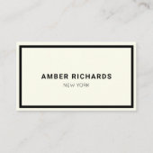 Minimale Luxale Boutique Black/Ivory Visitekaartje (Voorkant)