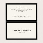 Minimale Luxale Boutique Black/Ivory Visitekaartje (Buitenkant ongevouwen)