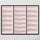 Minimale Luxale Boutique Black/Roze brochure (Achterkant)