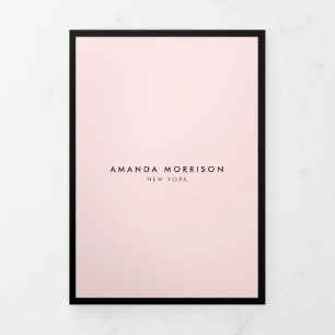 Minimale Luxale Boutique Black/Roze brochure Drieluik Kaart