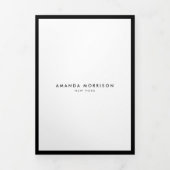 Minimale Luxale Boutique Black/White Brochure Drieluik Kaart (Cover)