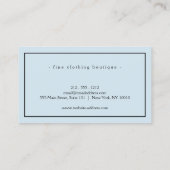 Minimale Luxale Boutique Blue/Black Visitekaartje (Achterkant)