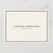 Minimale Luxale Boutique Ivory/Black Briefkaart (Voorkant)