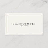 Minimale Luxale Boutique Ivory/Black Visitekaartje (Voorkant)