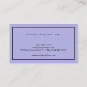 Minimale Luxale Boutique Pink/Periwinkle Visitekaartje (Achterkant)