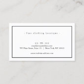 Minimale Luxale Boutique White/Black Visitekaartje (Achterkant)