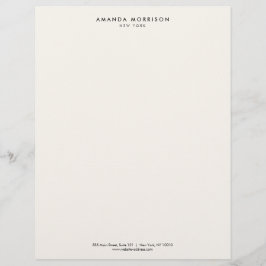 Minimale Luxalist Boutique Ivory Letterhead Briefhoofd
