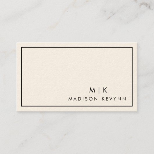 Minimale Luxalist Boutique Ivory Visitekaartje (Voorkant)