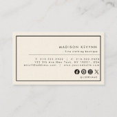 Minimale Luxalist Boutique Ivory Visitekaartje (Achterkant)