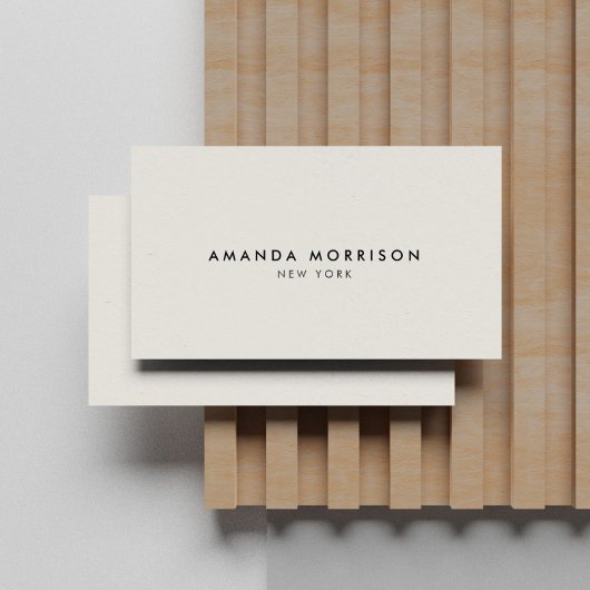 Minimale Luxalist Boutique Ivory Visitekaartje