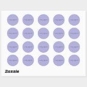Minimale Luxalist Boutique Periwinkle Ronde Sticker (Vel)