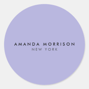 Minimale Luxalist Boutique Periwinkle Ronde Sticker