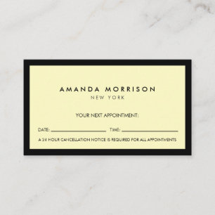Minimale Luxalistische Luxe Boutique Black/Yellow  Visitekaartje