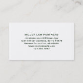 Minimale luxe advocaat visitekaartje (Achterkant)